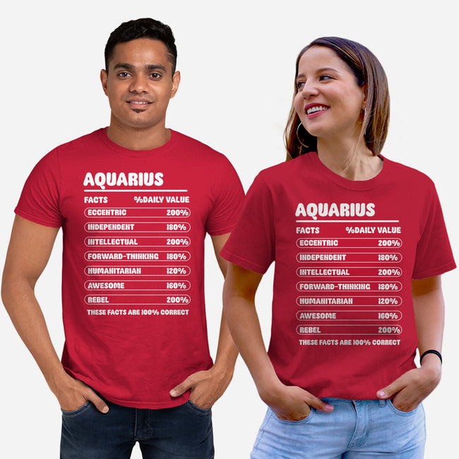 Aquarius Facts Chart-Unisex-Basic-Tee-MaxoArt