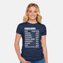 Aquarius Facts Chart-Womens-Fitted-Tee-MaxoArt