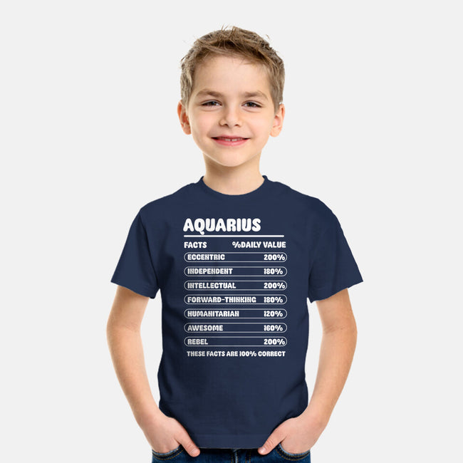 Aquarius Facts Chart-Youth-Basic-Tee-MaxoArt