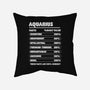 Aquarius Facts Chart-None-Removable Cover w Insert-Throw Pillow-MaxoArt