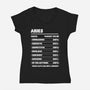 Aries Facts Chart-Womens-V-Neck-Tee-MaxoArt