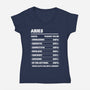 Aries Facts Chart-Womens-V-Neck-Tee-MaxoArt