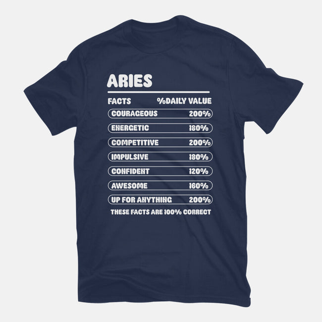 Aries Facts Chart-Mens-Heavyweight-Tee-MaxoArt