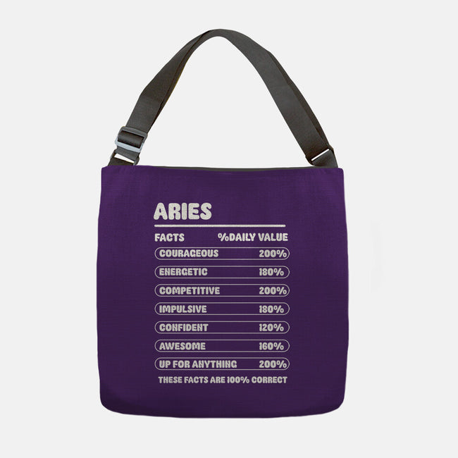 Aries Facts Chart-None-Adjustable Tote-Bag-MaxoArt