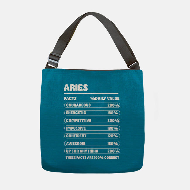 Aries Facts Chart-None-Adjustable Tote-Bag-MaxoArt