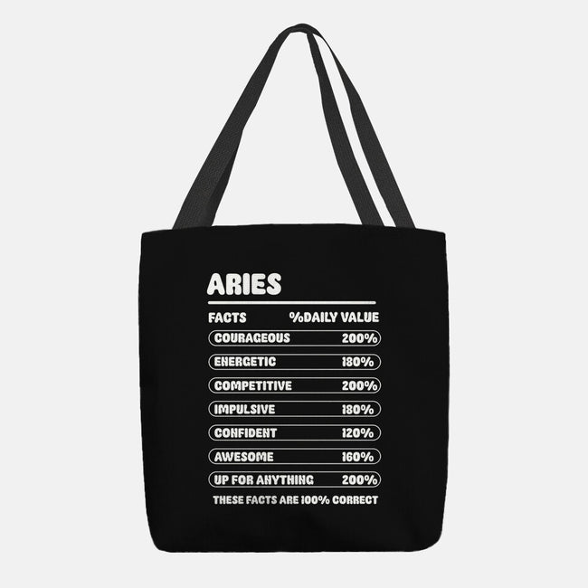 Aries Facts Chart-None-Basic Tote-Bag-MaxoArt