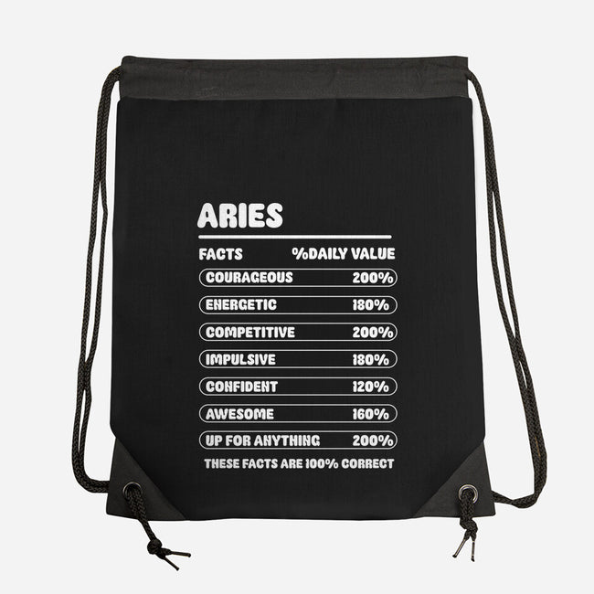 Aries Facts Chart-None-Drawstring-Bag-MaxoArt