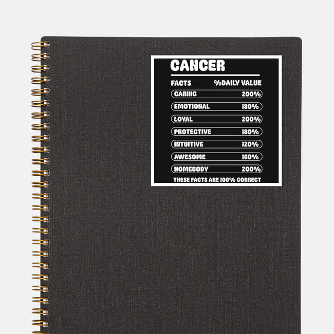 Cancer Facts Chart-None-Glossy-Sticker-MaxoArt