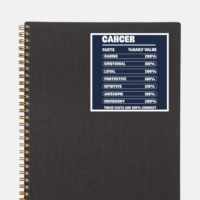Cancer Facts Chart-None-Glossy-Sticker-MaxoArt