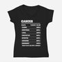 Cancer Facts Chart-Womens-V-Neck-Tee-MaxoArt