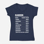 Cancer Facts Chart-Womens-V-Neck-Tee-MaxoArt