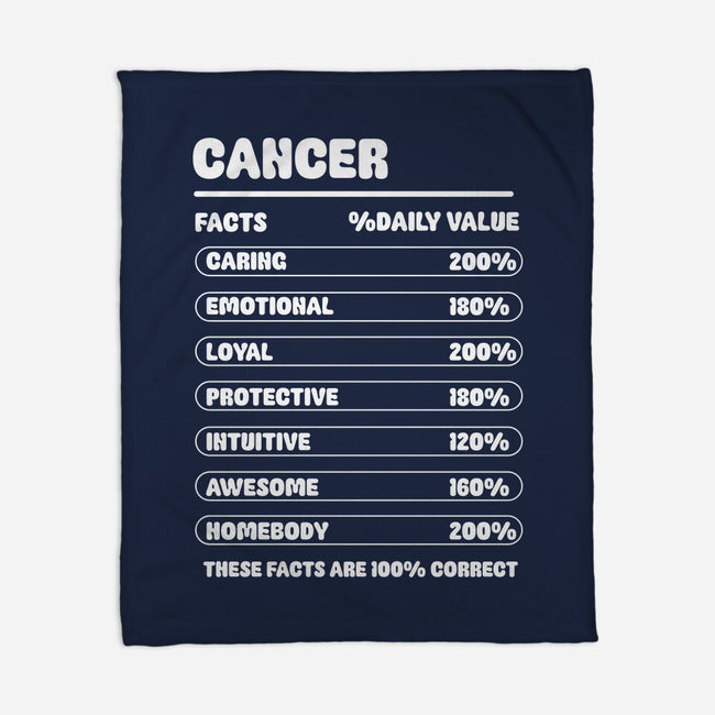 Cancer Facts Chart-None-Fleece-Blanket-MaxoArt