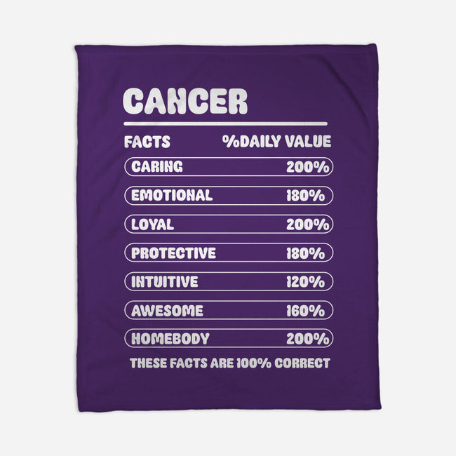 Cancer Facts Chart-None-Fleece-Blanket-MaxoArt