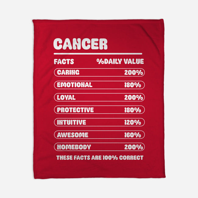 Cancer Facts Chart-None-Fleece-Blanket-MaxoArt
