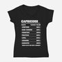 Capricorn Facts Chart-Womens-V-Neck-Tee-MaxoArt