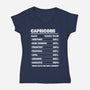 Capricorn Facts Chart-Womens-V-Neck-Tee-MaxoArt