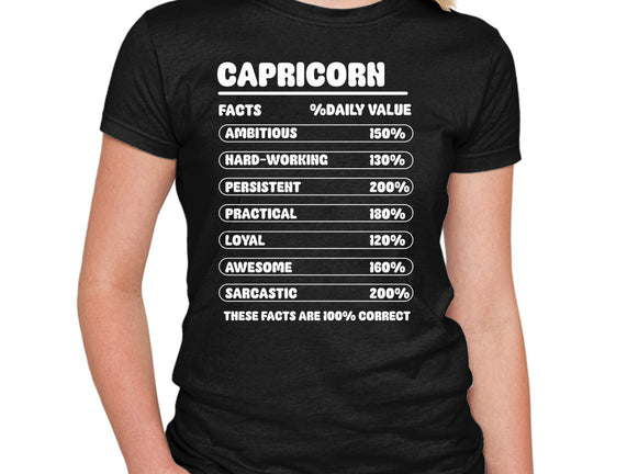 Capricorn Facts Chart