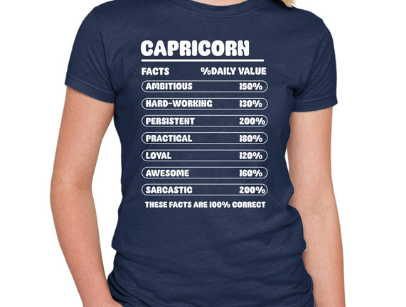Capricorn Facts Chart
