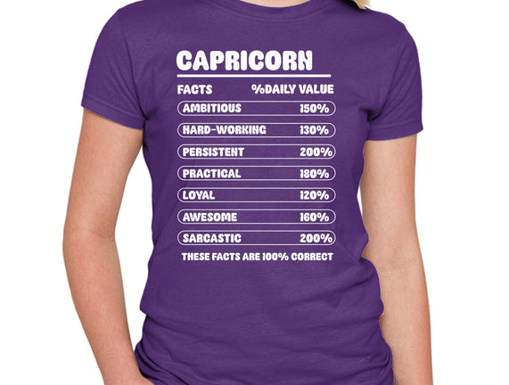 Capricorn Facts Chart