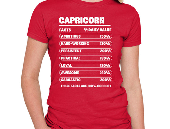 Capricorn Facts Chart