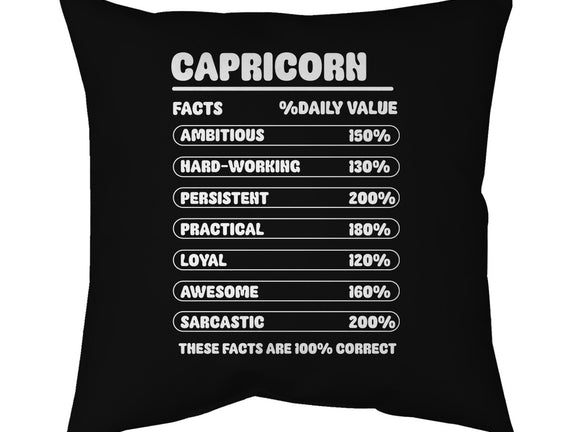 Capricorn Facts Chart