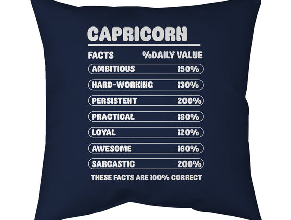 Capricorn Facts Chart