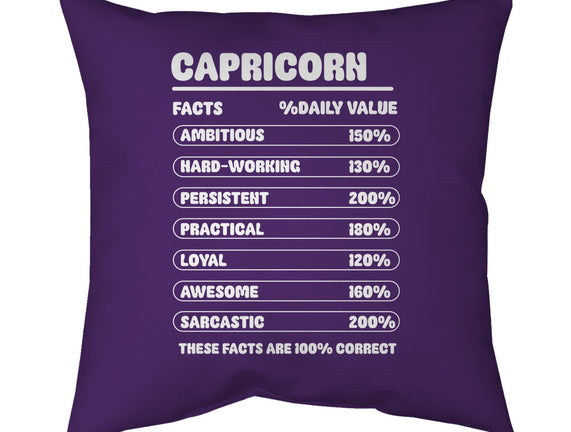 Capricorn Facts Chart