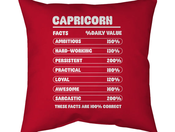 Capricorn Facts Chart