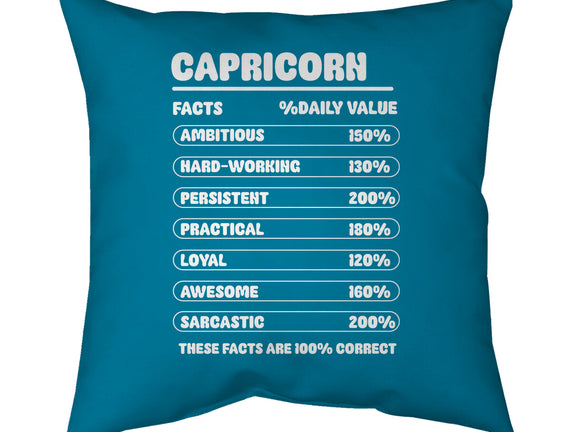 Capricorn Facts Chart