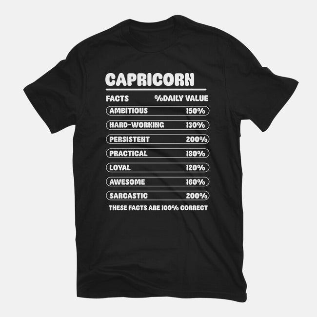 Capricorn Facts Chart-Mens-Heavyweight-Tee-MaxoArt