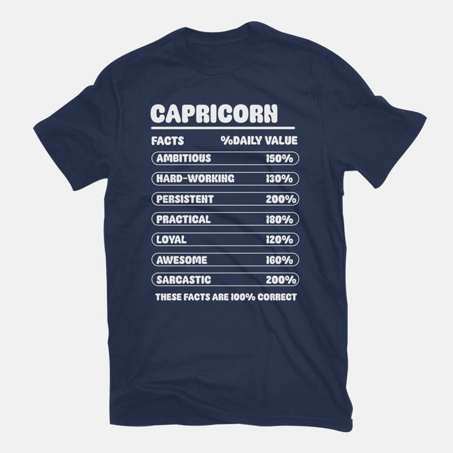 Capricorn Facts Chart-Mens-Premium-Tee-MaxoArt