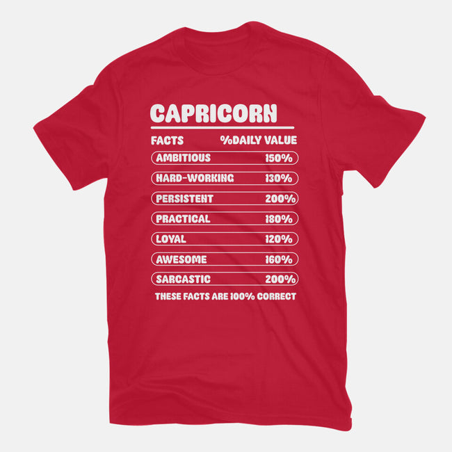Capricorn Facts Chart-Mens-Heavyweight-Tee-MaxoArt