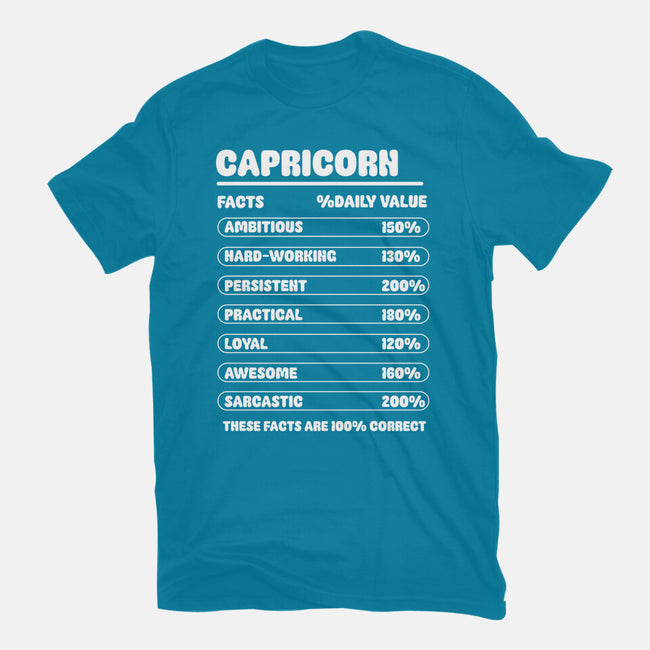 Capricorn Facts Chart-Mens-Heavyweight-Tee-MaxoArt