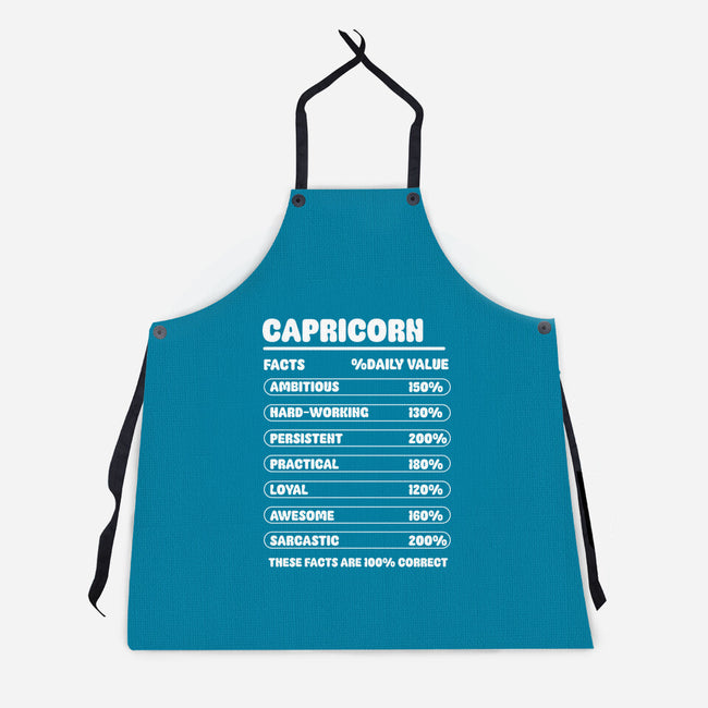 Capricorn Facts Chart-Unisex-Kitchen-Apron-MaxoArt