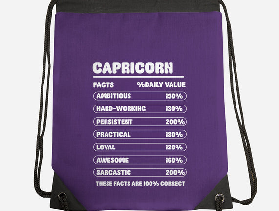 Capricorn Facts Chart