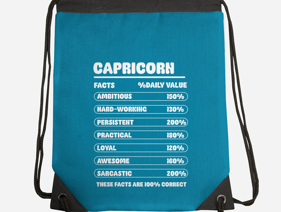 Capricorn Facts Chart