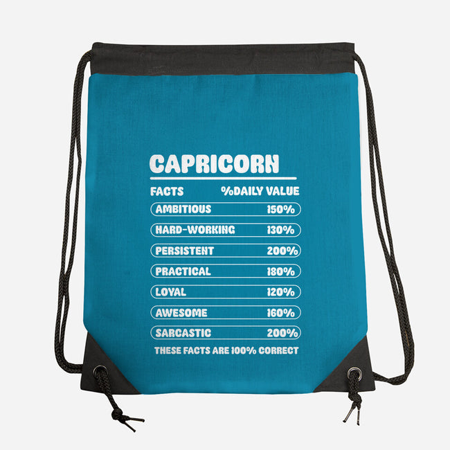 Capricorn Facts Chart-None-Drawstring-Bag-MaxoArt
