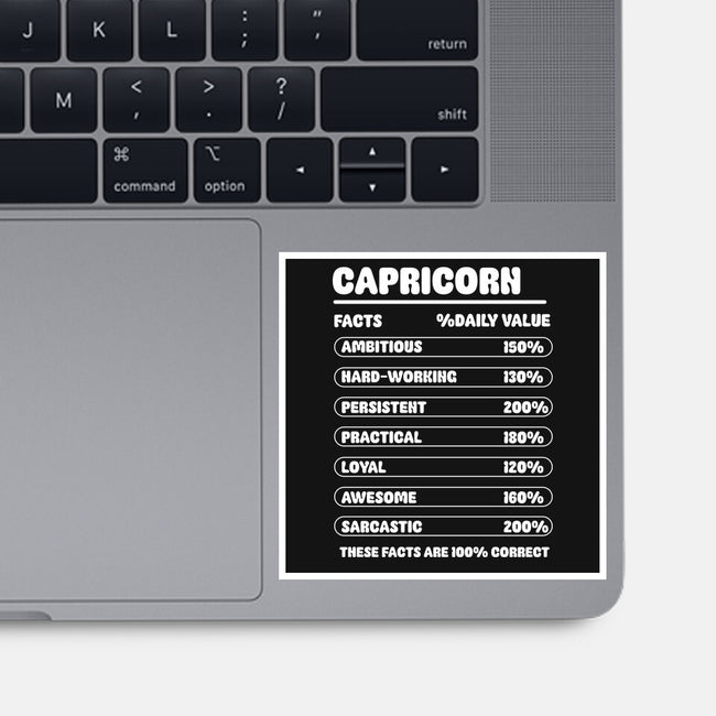 Capricorn Facts Chart-None-Glossy-Sticker-MaxoArt
