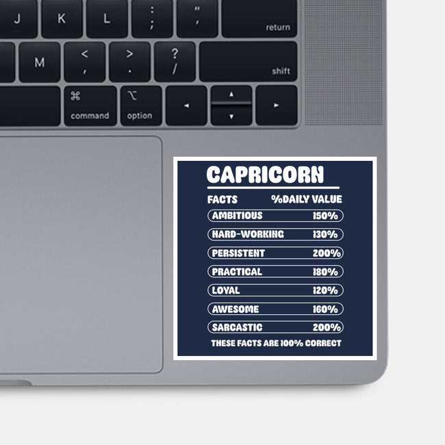 Capricorn Facts Chart-None-Glossy-Sticker-MaxoArt