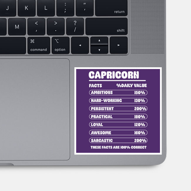 Capricorn Facts Chart-None-Glossy-Sticker-MaxoArt