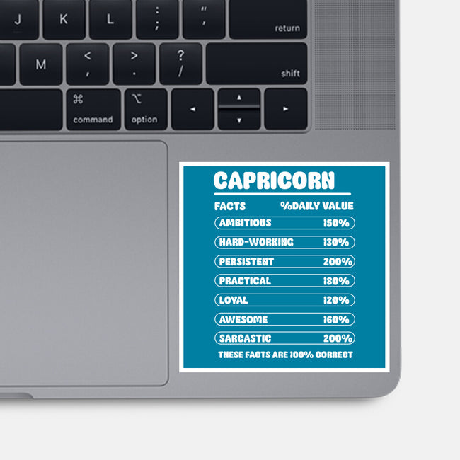 Capricorn Facts Chart-None-Glossy-Sticker-MaxoArt