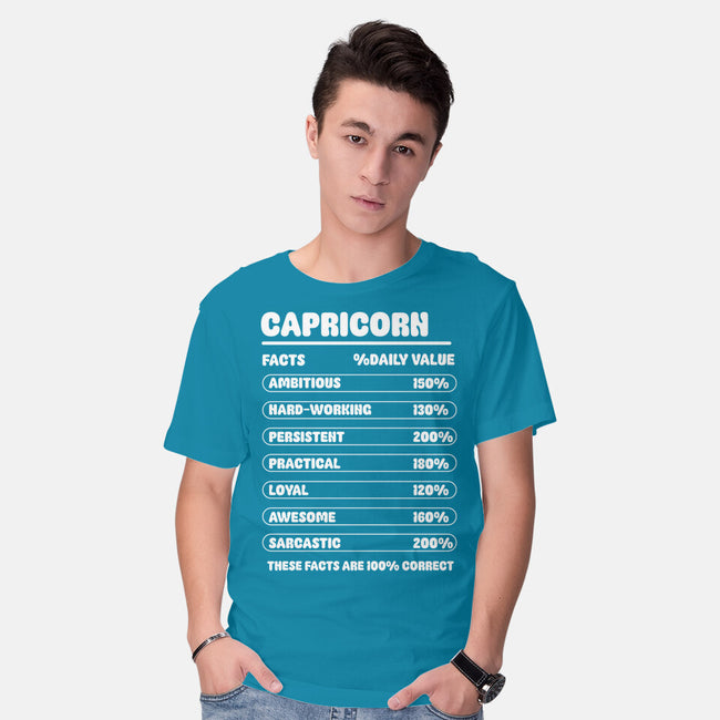 Capricorn Facts Chart-Mens-Basic-Tee-MaxoArt
