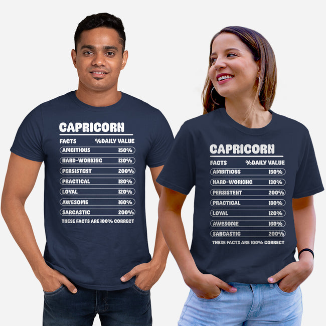 Capricorn Facts Chart-Unisex-Basic-Tee-MaxoArt