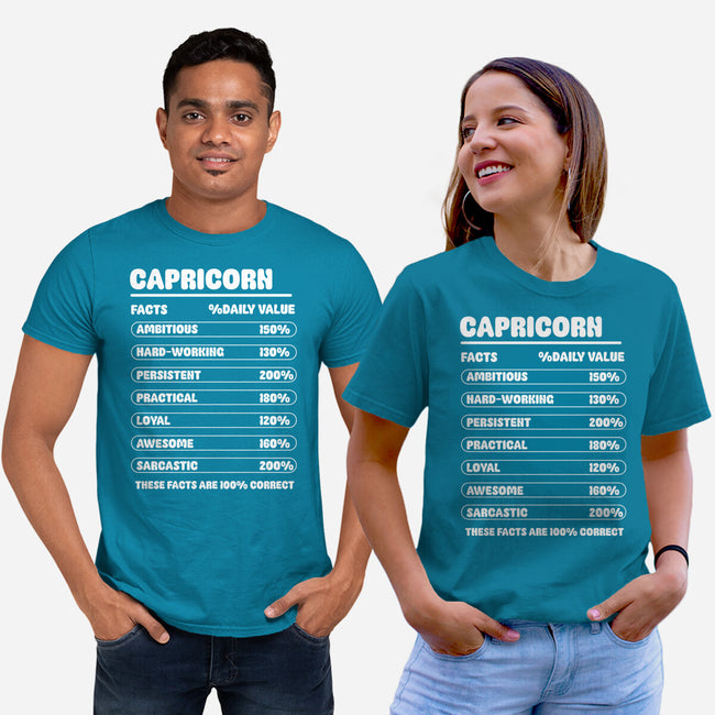 Capricorn Facts Chart-Unisex-Basic-Tee-MaxoArt