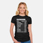 Capricorn Facts Chart-Womens-Fitted-Tee-MaxoArt