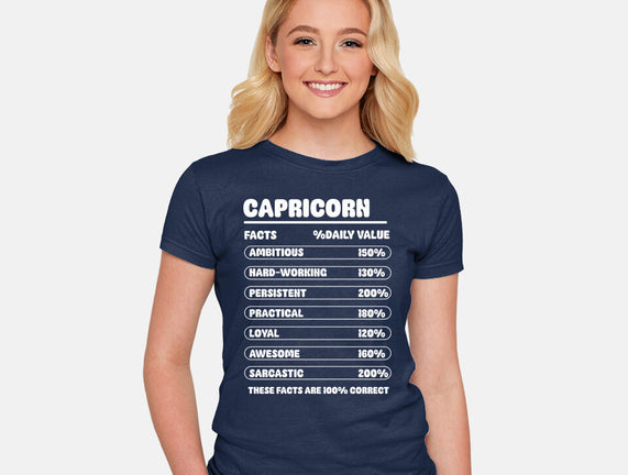 Capricorn Facts Chart