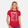 Capricorn Facts Chart-Womens-Fitted-Tee-MaxoArt