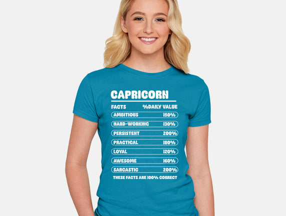 Capricorn Facts Chart