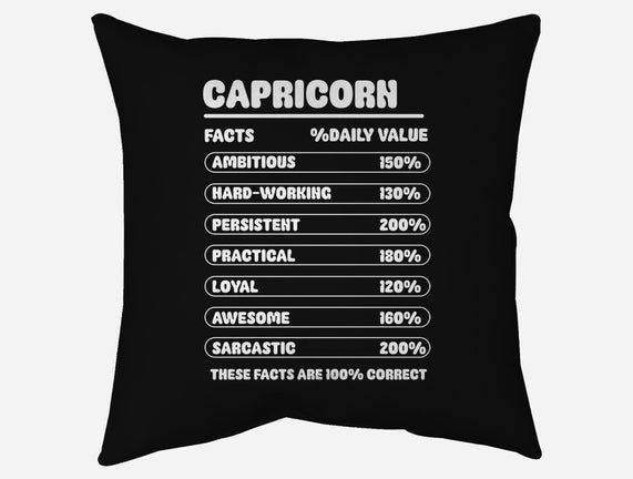 Capricorn Facts Chart