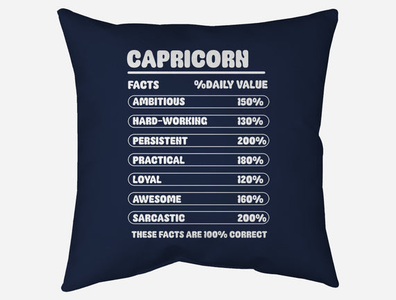 Capricorn Facts Chart